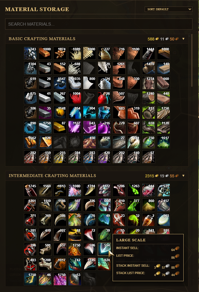 Material Storage Showcase